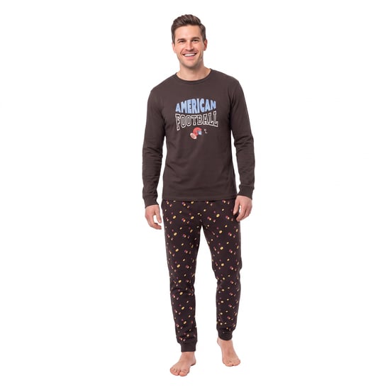 Men's Cotton Long Sleeve Pyjamas KLP4 - Image 1
