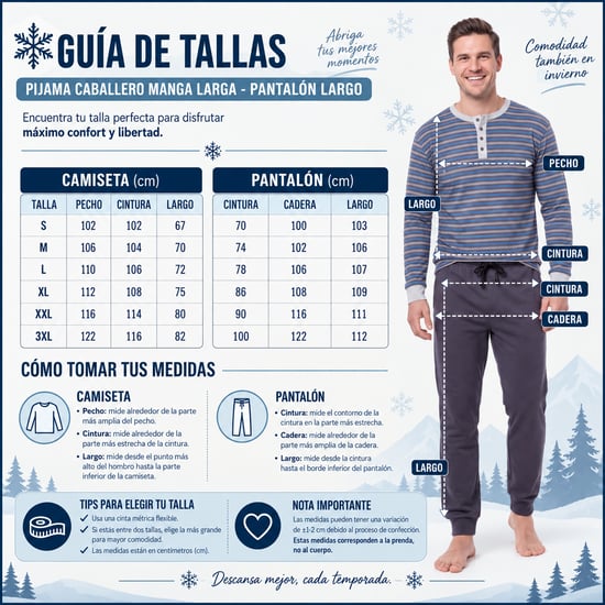 Men's Cotton Long Sleeve Pyjamas KLP4 - Image 6