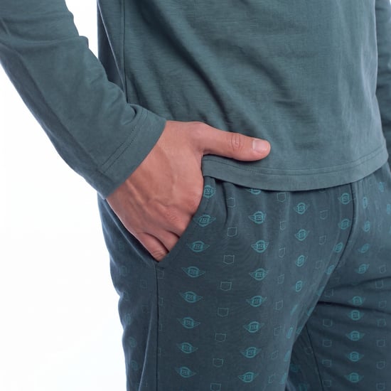 Men's Cotton Long Sleeve Pyjamas KLP4 - Image 5