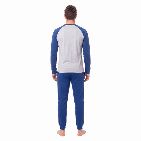 Men's Cotton Long Sleeve Pyjamas KLP4 - Image 3