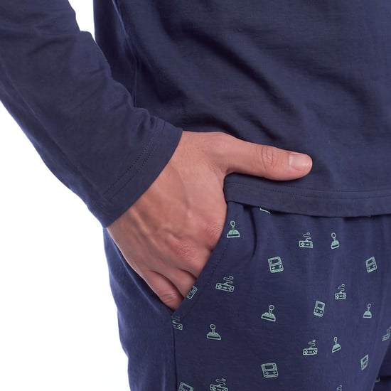 Men's Cotton Long Sleeve Pyjamas KLP4 - Image 5