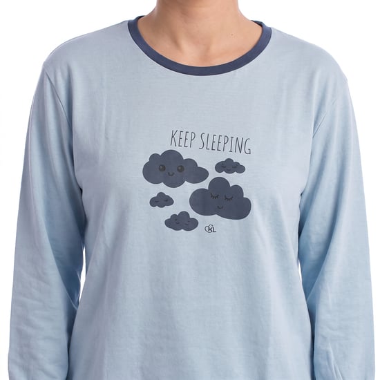 Women's Cotton Long Sleeve Pyjamas KLP1 - Image 2