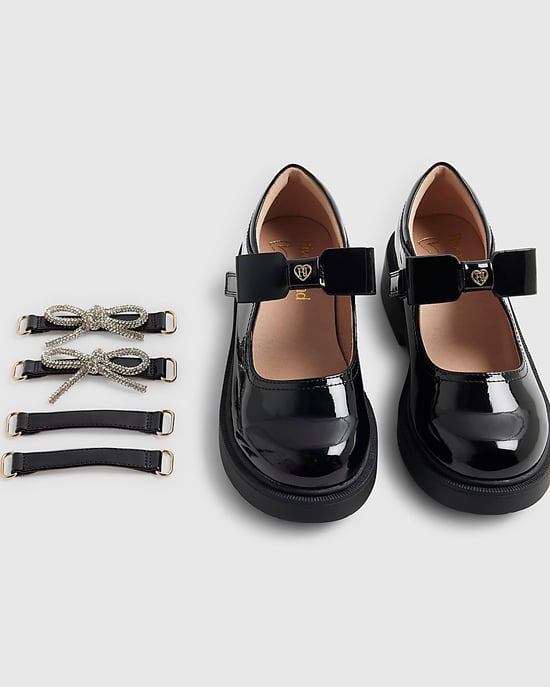 River Island Mini Girls Mary Jane Shoes Black Interchangeable - Image 2