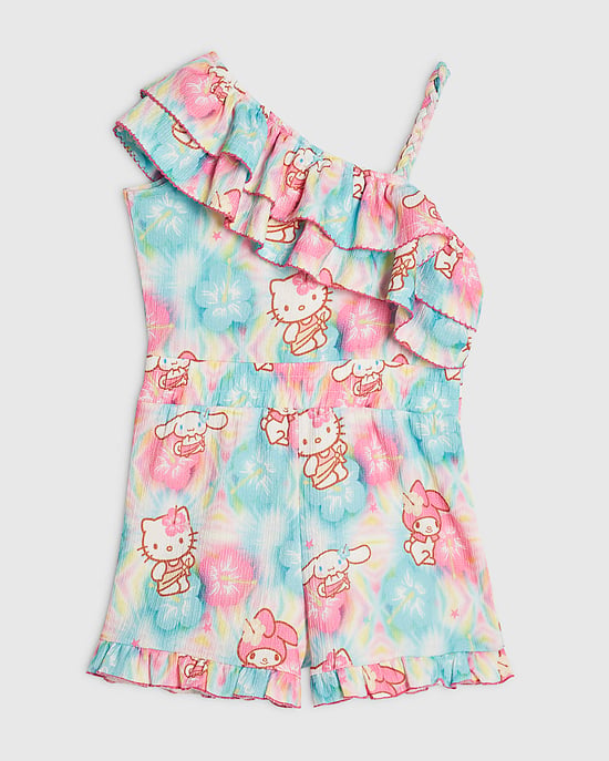 River Island Girls Playsuit Blue Hello Kitty & Friends - Image 4