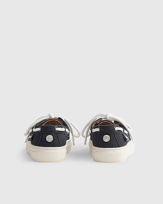River Island Mini Boys Boat Shoes Navy Laced Lace Up Flat - Image 3