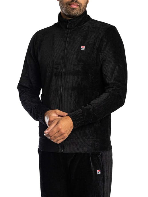 Fila Walter Corduroy Trainingsjack, Zwart - Image 1