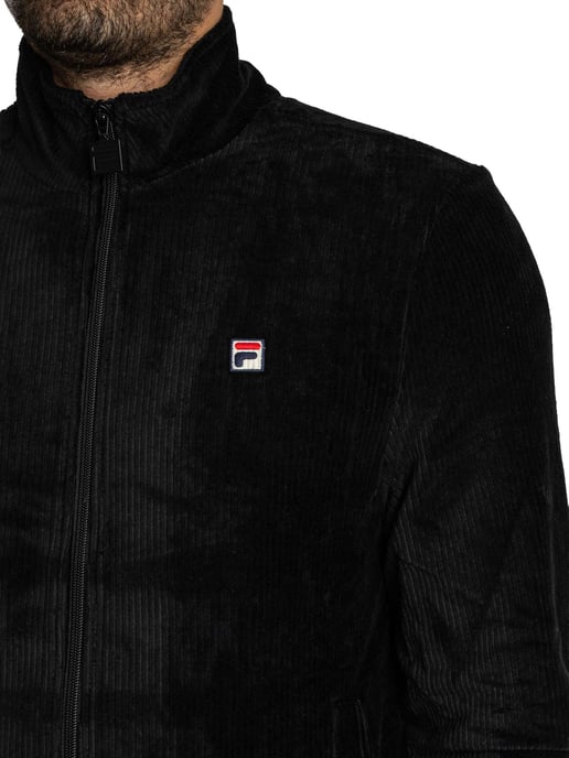 Fila Walter Corduroy Trainingsjack, Zwart - Image 4