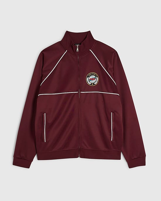 River Island Mens Track Top Red Pony Regular Fit Tricot - Image 5