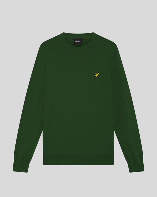 Cotton Merino Crew Neck Jumper - Image 1