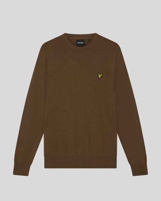 Cotton Merino Crew Neck Jumper - Image 1