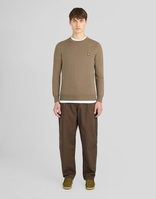 Cotton Merino Crew Neck Jumper - Image 2