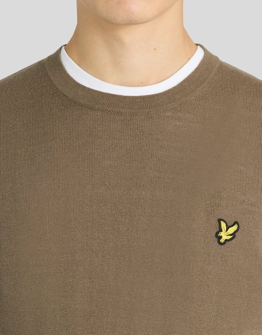Cotton Merino Crew Neck Jumper - Image 3