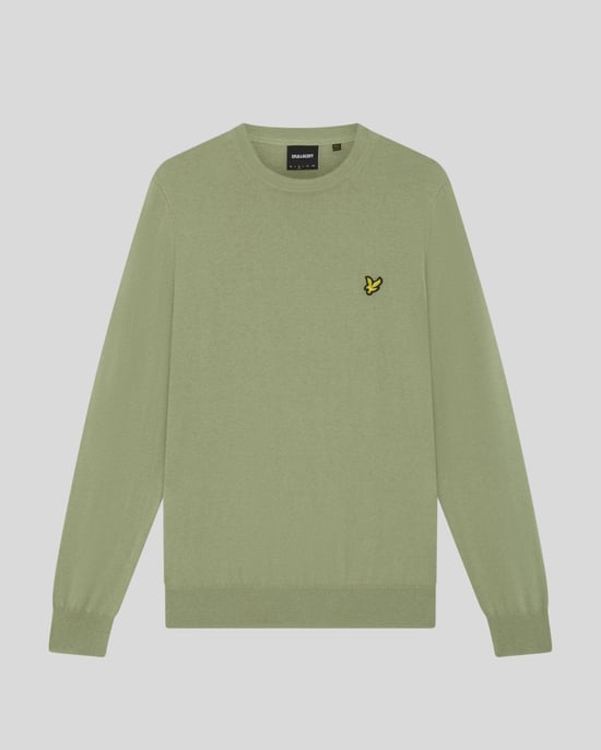 Cotton Merino Crew Neck Jumper - Image 1