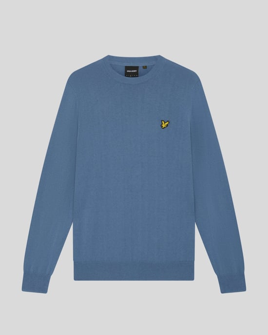 Cotton Merino Crew Neck Jumper - Image 1