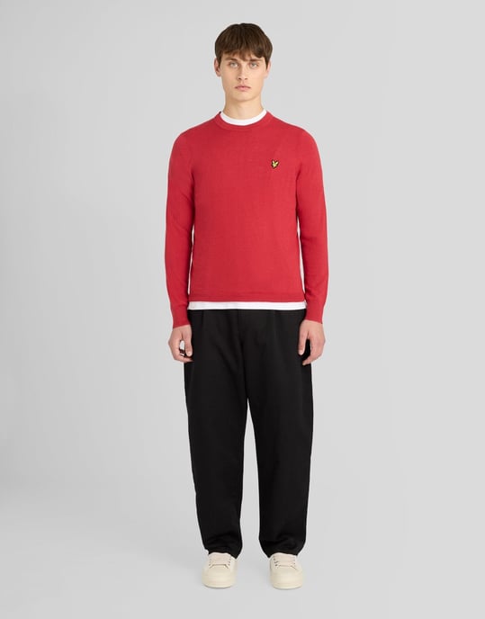 Cotton Merino Crew Neck Jumper - Image 2