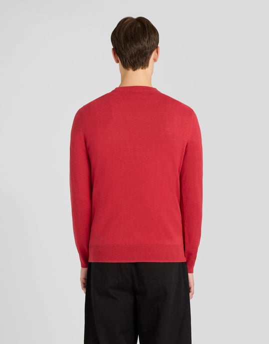 Cotton Merino Crew Neck Jumper - Image 4