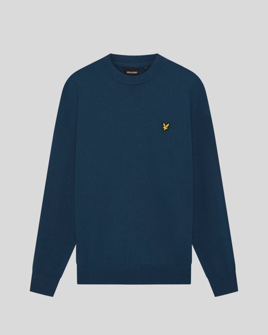 Cotton Merino Crew Neck Jumper - Image 5