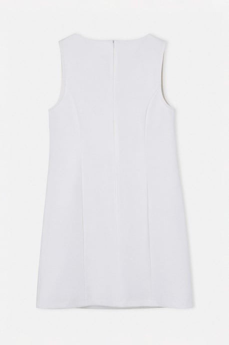 Trendyol Curve Dam Vit Enfärgad Kort / Mini Ärmlös Fest Bodycon Plus size Klänning - Image 5