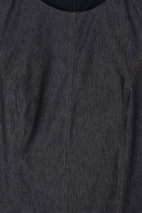 Trendyol Curve Dam Mörkblå Enfärgad Kort / Mini Ärmlös A-linje Plus size Klänning - Image 4