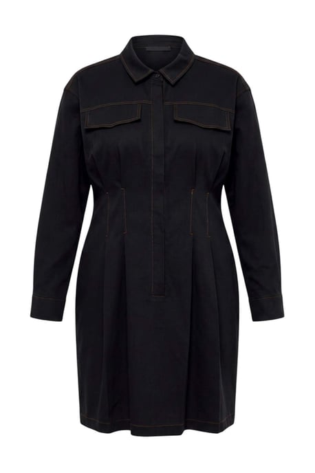 Trendyol Curve Dam Mörkblå Enfärgad Kort / Mini Lång A-linje Plus size Klänning - Image 5