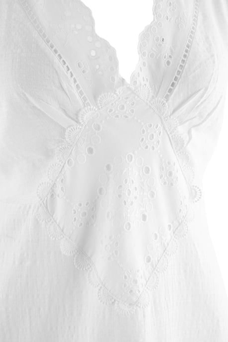 Trendyol Curve Dam Vit Enfärgad Kort / Mini Ärmlös A-linje Plus size Klänning - Image 5