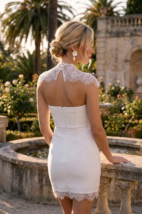 TRENDYOLMİLLA Dames Wit Effen Kort / Mini Mouwloos Bodycon Jurken - Image 4