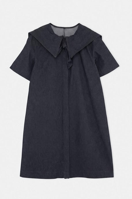 Trendyol Curve Dam Mörkblå Enfärgad Kort / Mini Kort Rak Plus size Klänning - Image 4