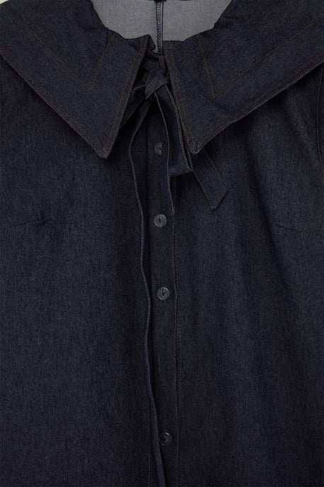 Trendyol Curve Dam Mörkblå Enfärgad Kort / Mini Kort Rak Plus size Klänning - Image 5