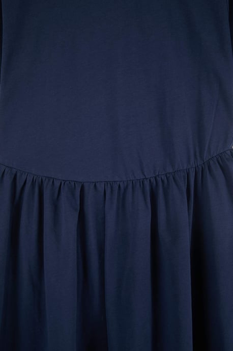 Trendyol Curve Dam Mörkblå Enfärgad Kort / Mini Kort Casual Skater Plus size Klänning - Image 4