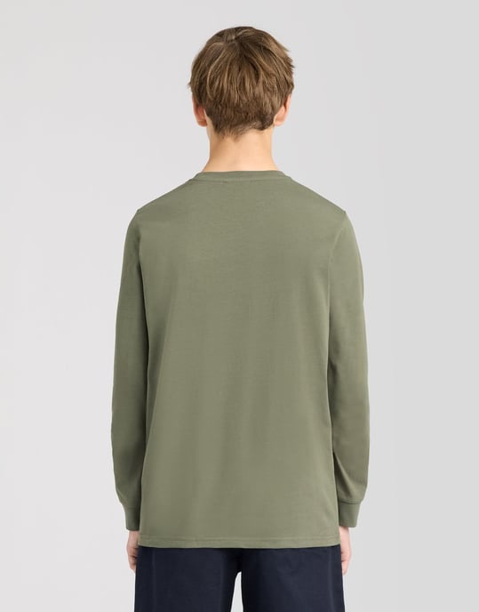 Enfärgad långärmad T-shirt - Image 4