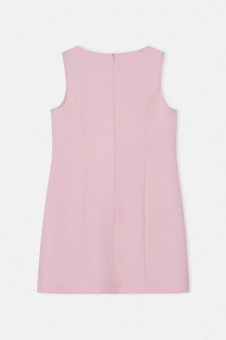 Trendyol Curve Dam Rosa Enfärgad Kort / Mini Ärmlös Fest Bodycon Plus size Klänning - Image 4