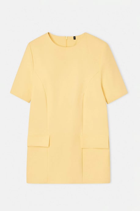 Trendyol Curve Dam Gul Enfärgad Kort / Mini Trekvartsärm Casual A-linje Plus size Klänning - Image 4
