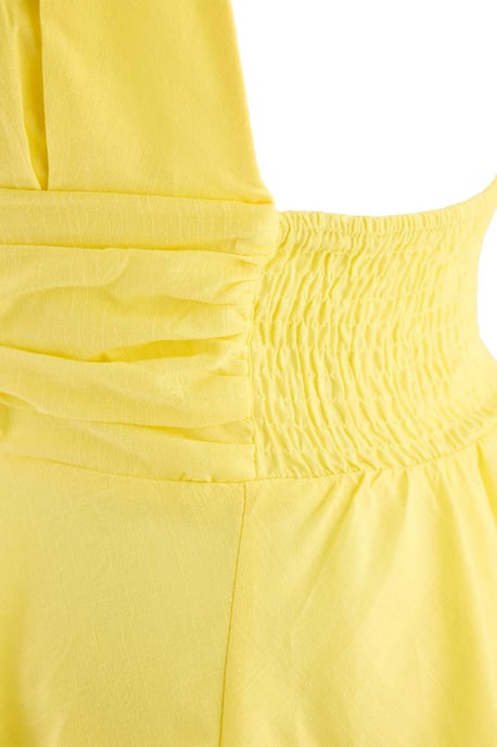 Trendyol Curve Dam Gul Enfärgad Kort / Mini Ärmlös Skater Plus size Klänning - Image 5