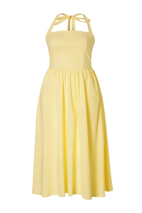 Trendyol Curve Dam Gul Enfärgad Kort / Mini Ärmlös Casual A-linje Plus size Klänning - Image 3
