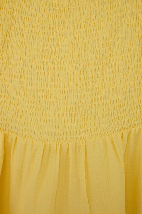 Trendyol Curve Dam Gul Enfärgad Kort / Mini Ärmlös A-linje Plus size Klänning - Image 4