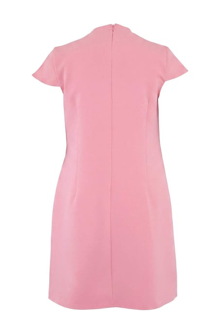 Trendyol Curve Dam Rosa Enfärgad Kort / Mini Kort Rak Plus size Klänning - Image 5