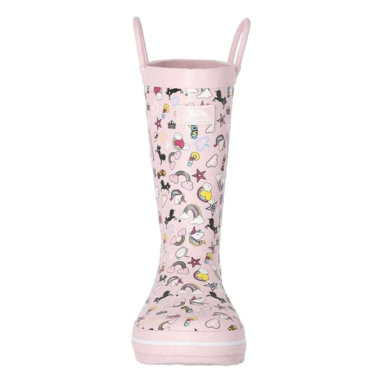 Trespass Gummistövlar för flickor med enhörnings- och regnbågsmotiv (Rosa) - Image 5