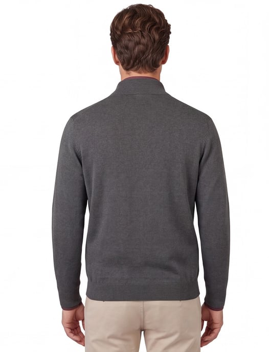 trui Scotland Blue donkerblauw half zipje normale fit - Image 2