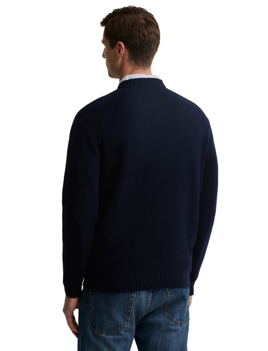 Truien Barbour donkerblauw wol - Image 2