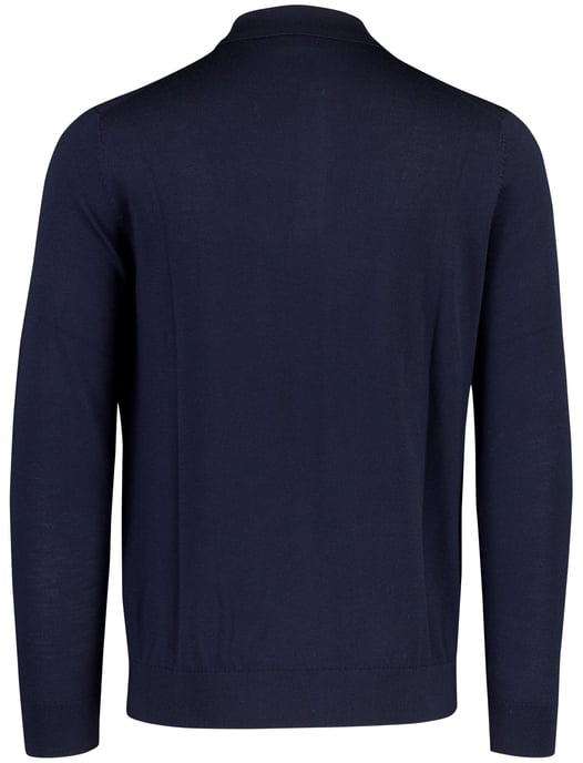 Poloshirt Profuomo donkerblauw wol - Image 3