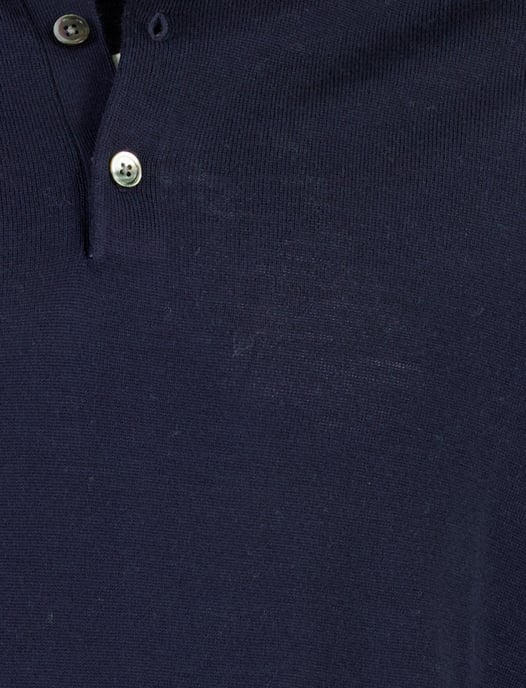 Poloshirt Profuomo donkerblauw wol - Image 4