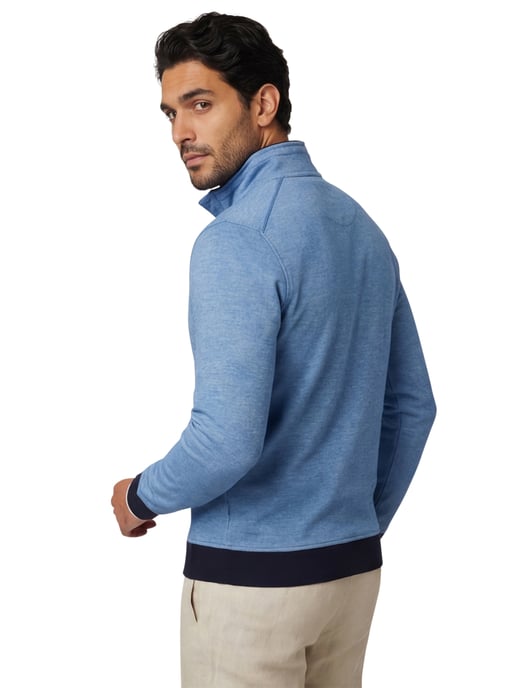 Baileys katoenen trui effen blauw - Image 2