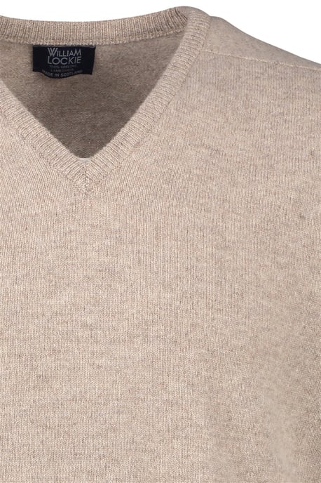William Lockie lamswol trui beige wijde fit - Image 3