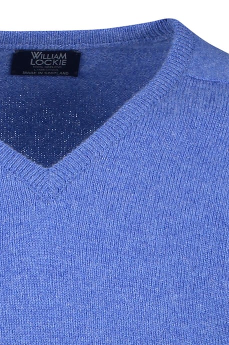 trui William Lockie blauw wijde fit lamswol - Image 3