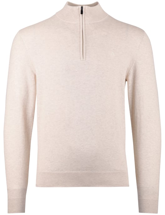 trui Scotland Blue beige half zip boord normale fit - Image 3