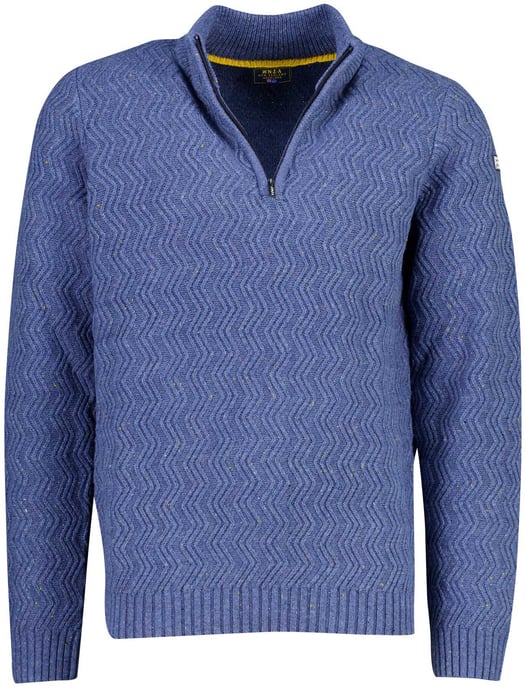 Trui New Zealand blauw half zip - Image 1