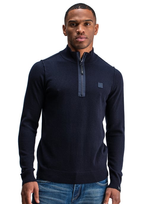 Trui half zip Butcher of Blue donkerblauw - Image 1