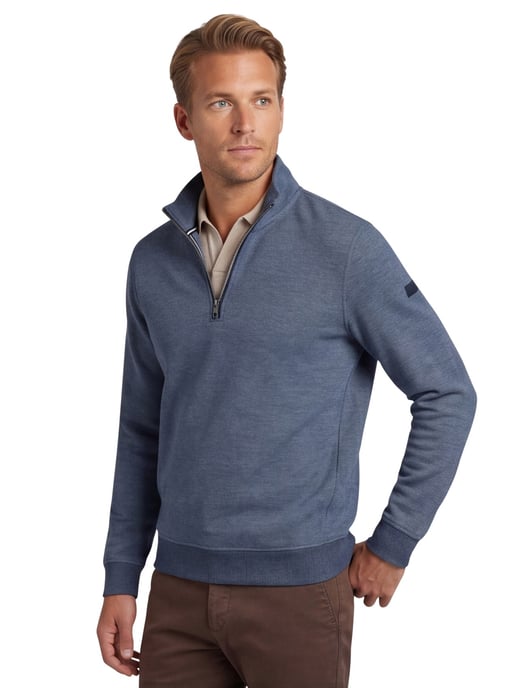 trui Baileys normale fit blauw half zip zonder capuchon - Image 1
