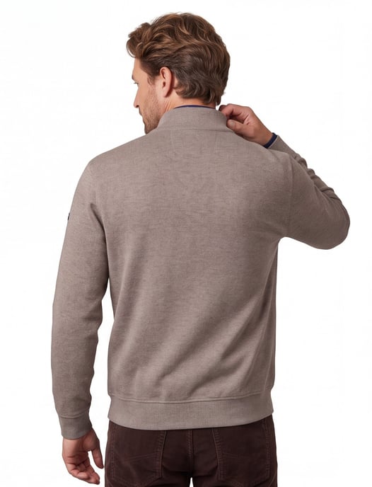 Baileys half zip beige normale fit gemêleerd - Image 2