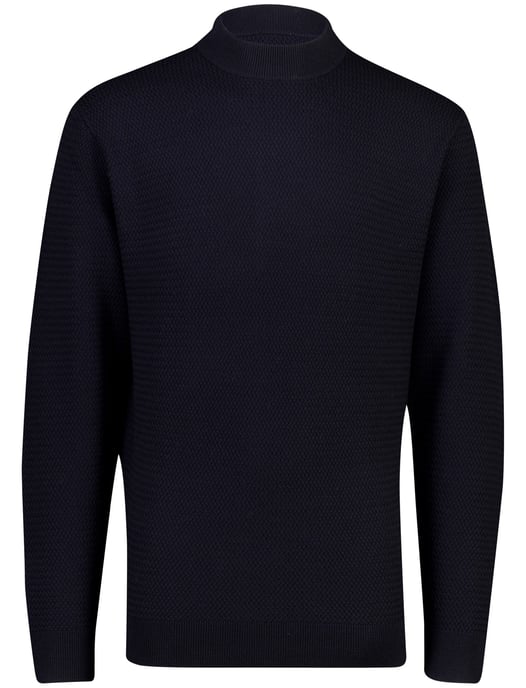 Trui Gentiluomo donkerblauw structuur merinowol - Image 2